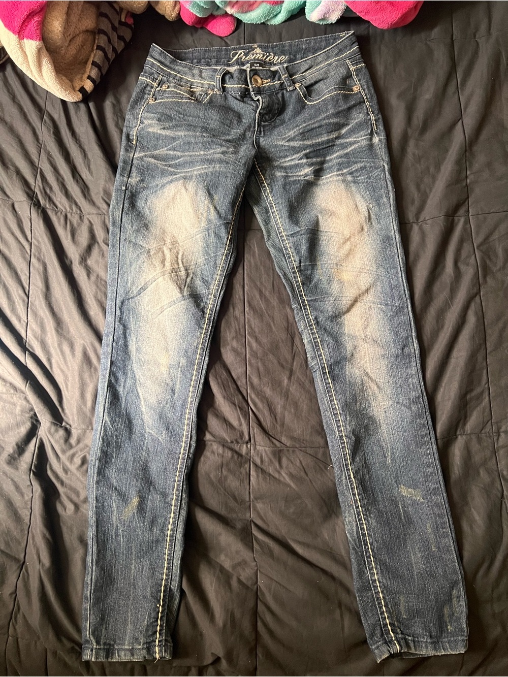 Premium Women's Distressed Slim Jeans - Blue